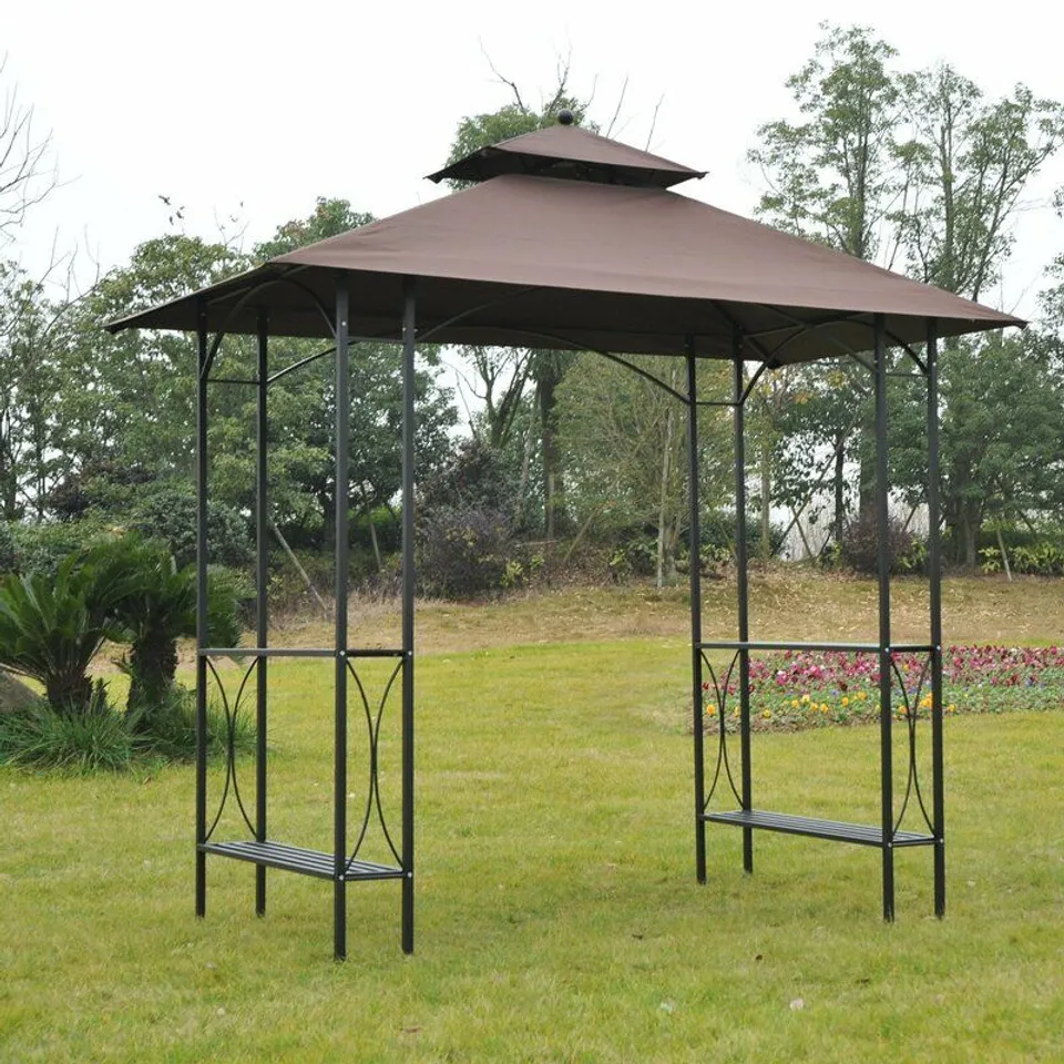 BOXED WALLER 2.5M × 1.5M METAL BBQ GAZEBO