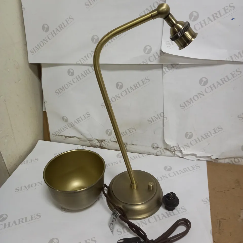 JOHN LEWIS BALDWIN DESK LAMP, ANTIQUE BRASS