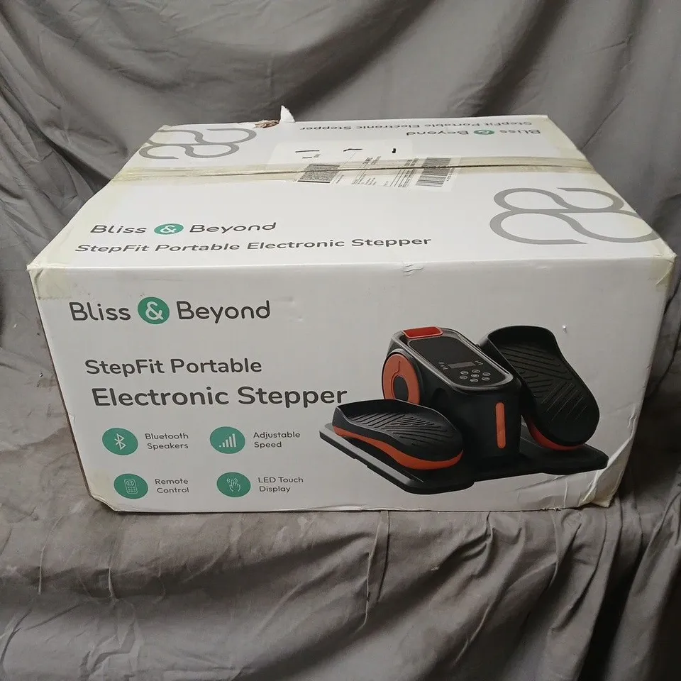 BLISS & BEYOND STEPFIT PORTABLE ELECTRONIC STEPPER - BOXED