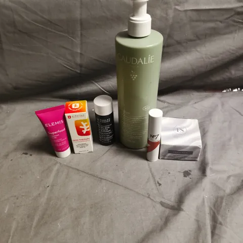 LOT OF 6 ASSORTED COSMETIC PRODUCTS TO INCLUDE - ELEMIS SUPERFOOD MIDNIGHT FACIAL - FENTY SKIN INSTANT RESET CREAM - ERBORIAN SKIN THERAPY NIGHT OIL - ETC