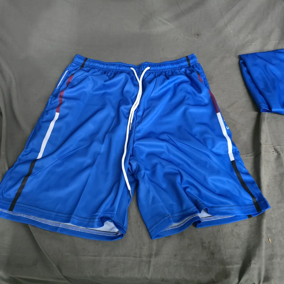 BLUE PARIS BRANDING SPORTS T-SHIRT & SHORTS SET