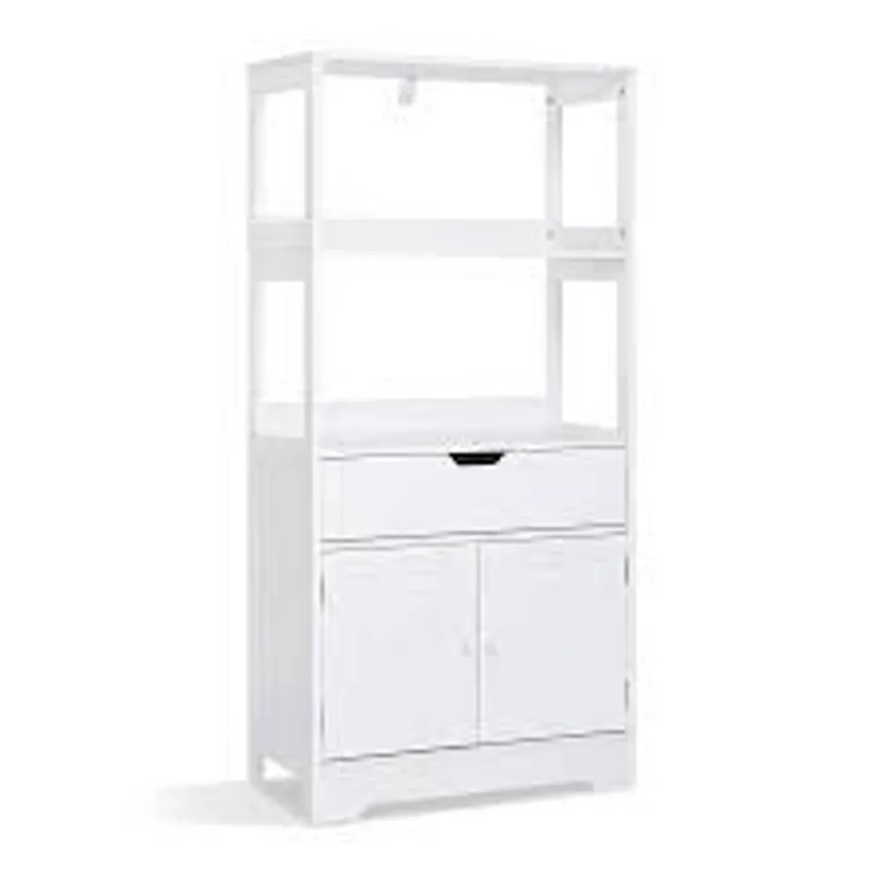 BOXED MEERVEIL BATHROOM STORAGE CABINET - WHITE (1 BOX)