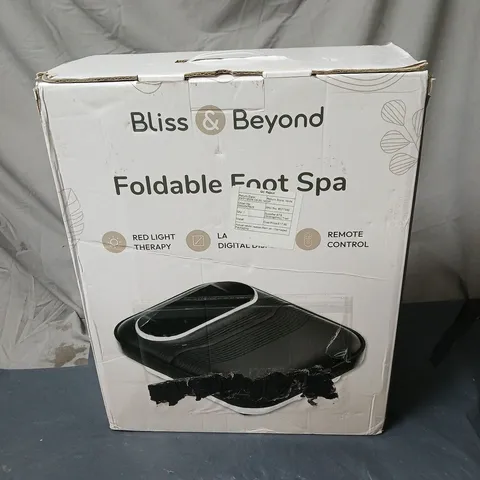 BLISS AND BEYOND FOLDABLE FOOT SPA BOXED