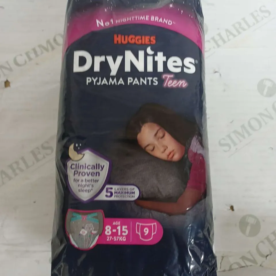 HUGGIES DRYNITES PYJAMA PANTS TEEN PACK OF 9 - 8-15 YEARS 