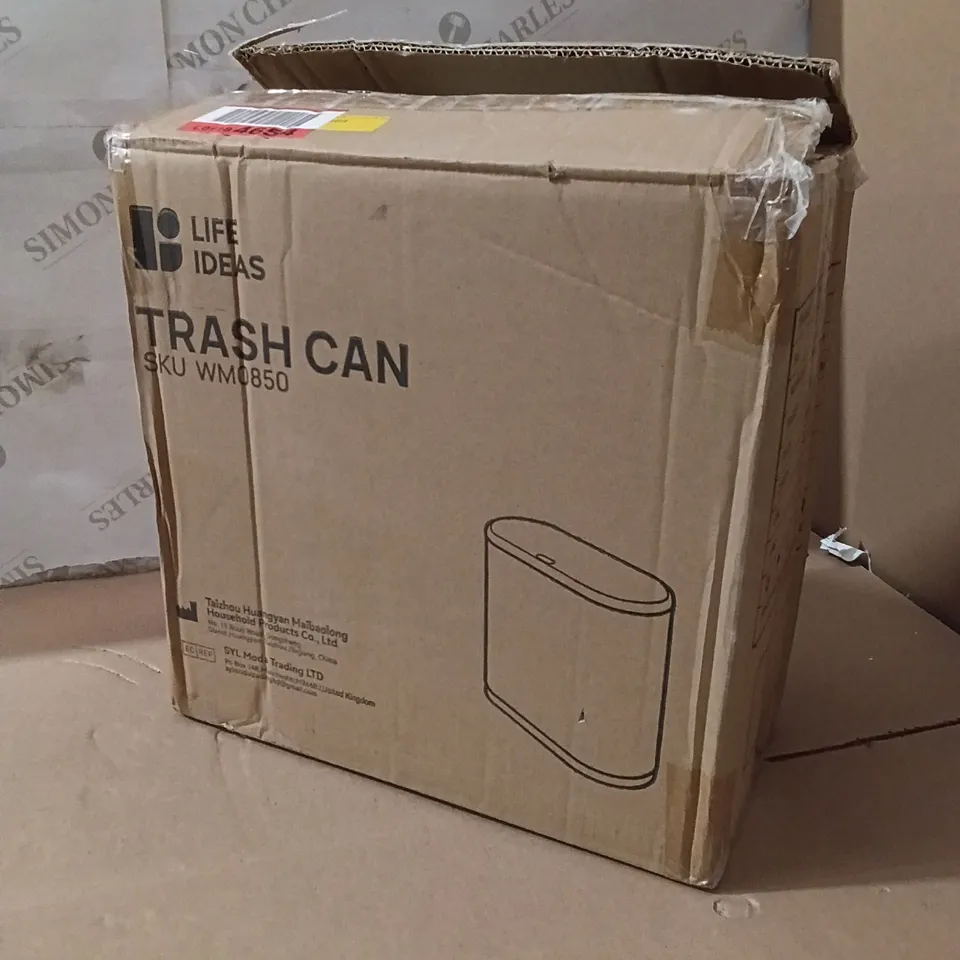 BOXED LIFE IDEAS TRASH CAN - WHITE (1 BOX)