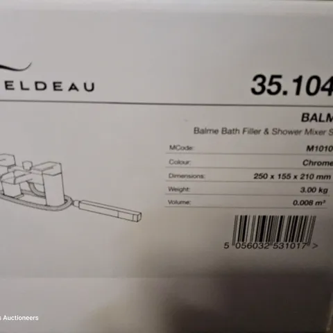 CASE OF 6 BOXED VELDEAU BALME BATH FILLERS & SHOWER MIXER SETS CHROME