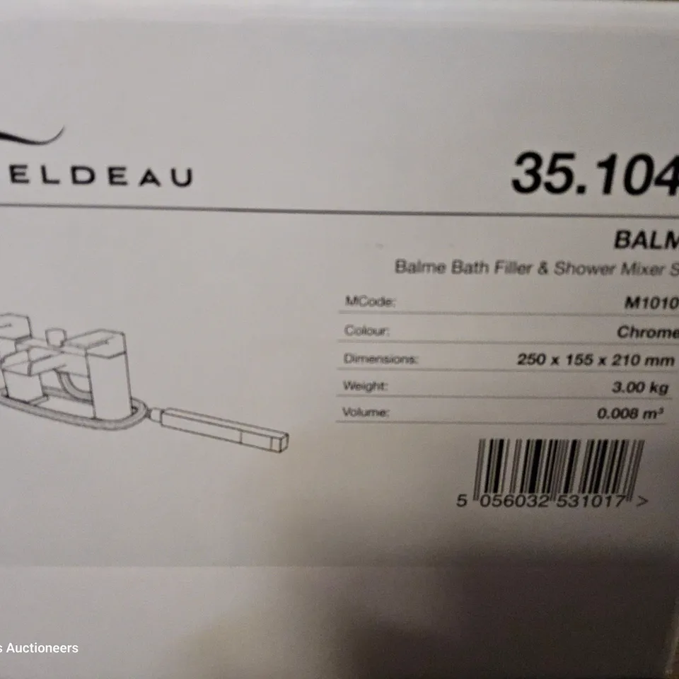 CASE OF 6 BOXED VELDEAU BALME BATH FILLERS & SHOWER MIXER SETS CHROME