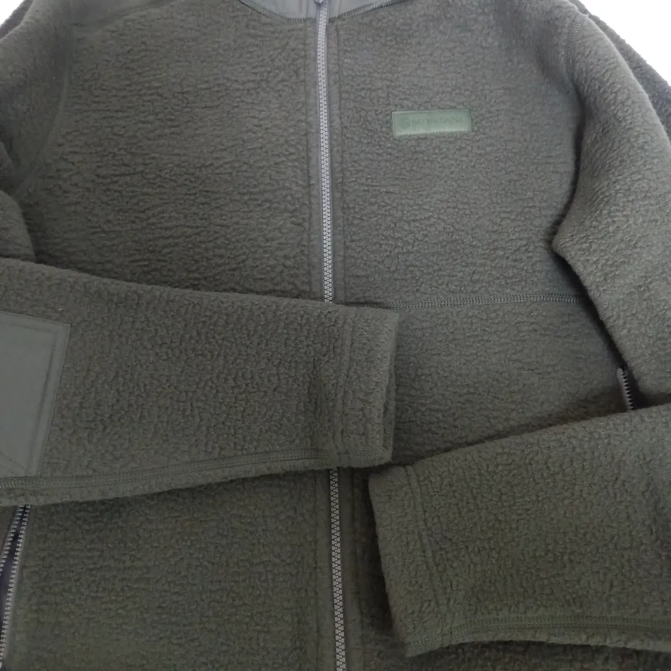 MONTANE KHAKI GREEN FLEECE JACKET - SMALL