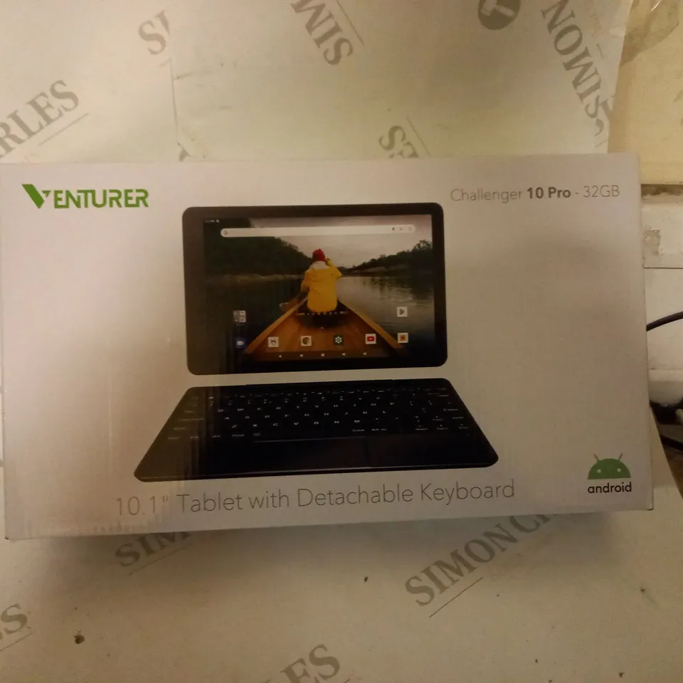 BRAND NEW BOXED VENTURER CHALLENGER 10 PRO 10.1" ANDROID TABLET WITH DETACHABLE KEYBOARD - 32GB