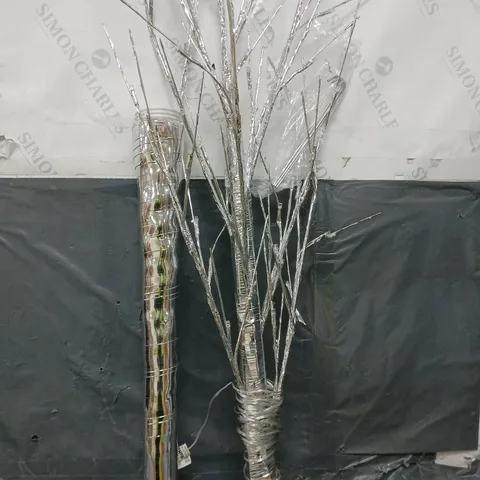 BOXED 5-FOOT PRE LIT SILVER CHRISTMAS TREE - COLLECTION ONLY 