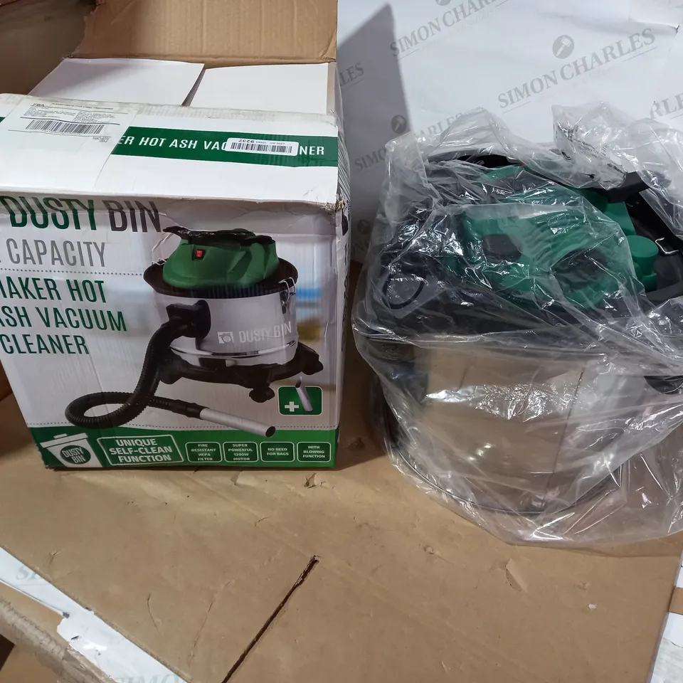 BOXED DUSTY BIN 15L CAPACITY SHAKER HOT ASH VACUUM CLEANER