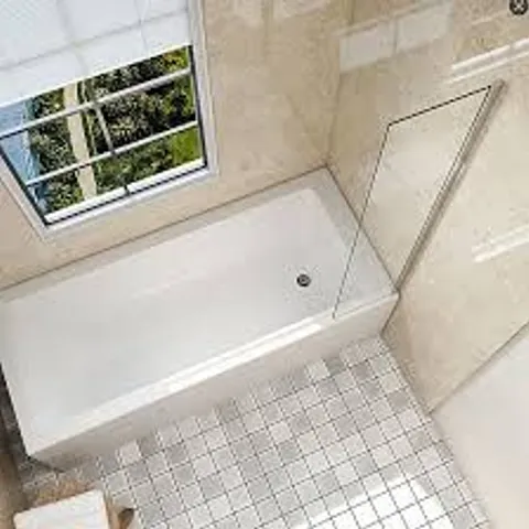 BRAND NEW BOXED LECICO 350X1400MM FIXED BATH SCREEN
