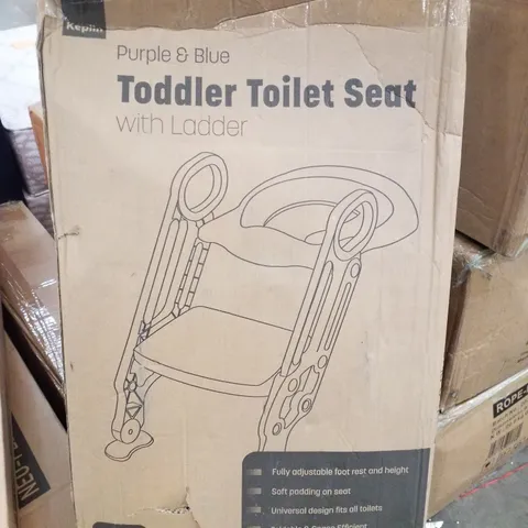 BOXED KEPLIN TODDLER TOILET SEAT WITH LADDER - PURPLE & BLUE