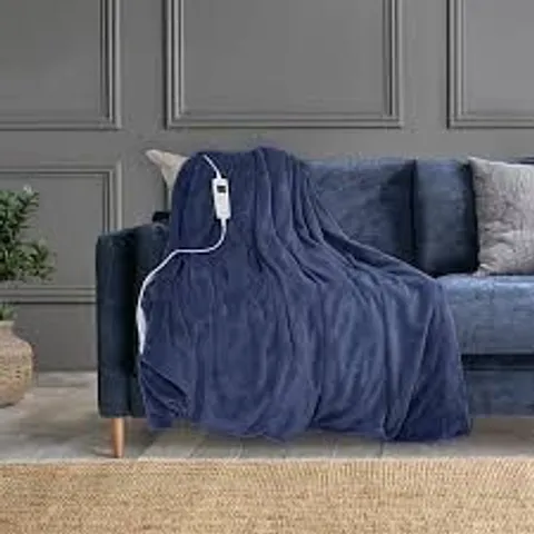 BOXED NEO 160W HEATHER THROW BLANKET - NAVY // SIZE: 160 X 130CM (1 BOX)