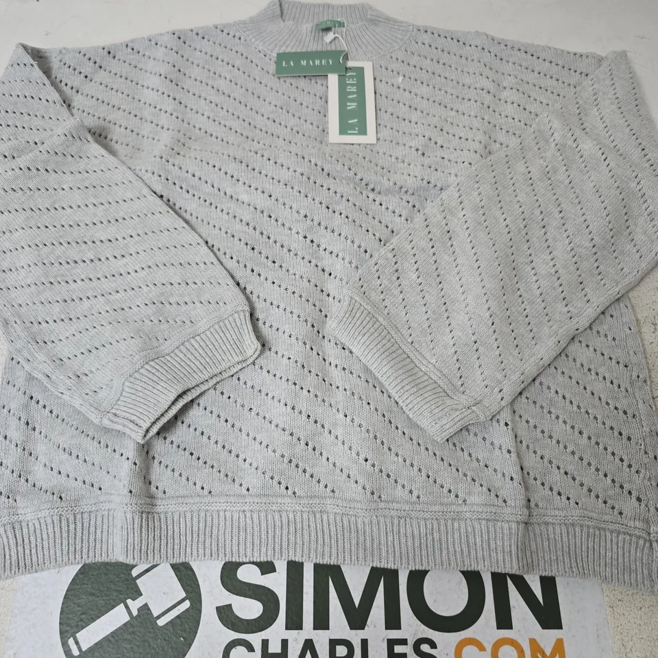 LA MAREY KNITTED JUMPER, GREY - SIZE SMALL