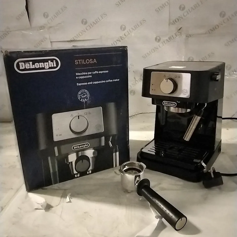 BOXED DELONGHI STILOSA ESPRESSO AND CAPPUCCINO COFFEE MAKER 
