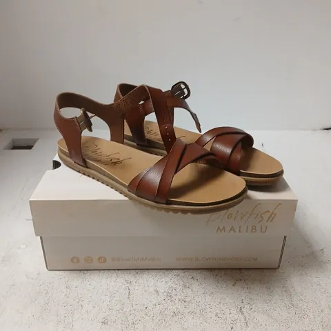 BLOWFISH MALIBU SANDALS β BROWN LEATHER, UK 7