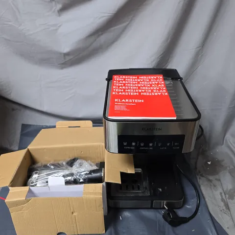 KLARSTEIN ARABICA COMFORT ESPRESSO/CAPPUCCINO MACHINE – STAINLESS STEEL