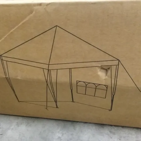BOXED 2.5 X 5m POP-UP GAZEBO WITH SIDE PANELS - SOFT GREEN (1 BOX)