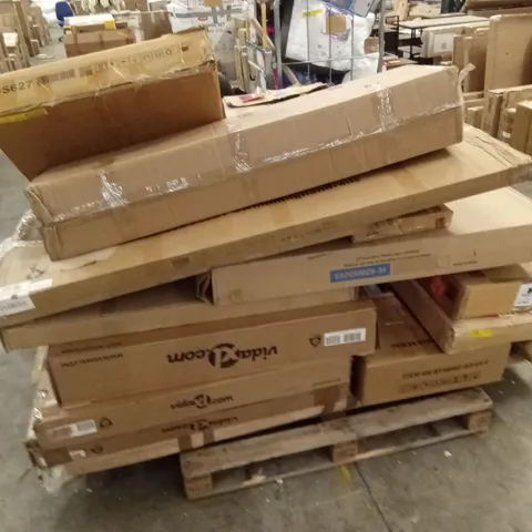 PALLET OF ASSORTED INCOMPLETE FURNITURE PARTS AND PIECES 