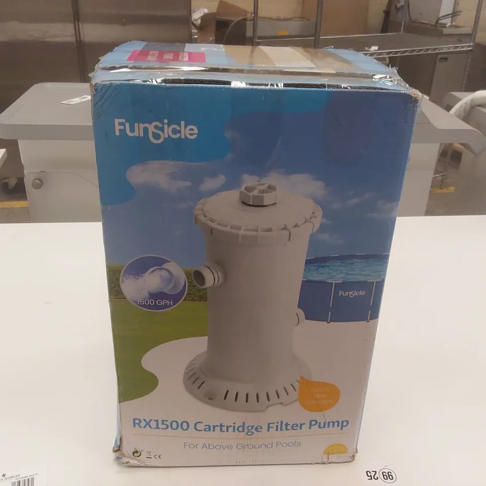 BOXED FUNSICLE RC1500 CARTRIDGE FILTER POOL PUMP