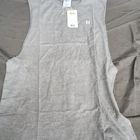 MP MEN'S REST DAY DROP ARMHOLE TANK TOP – GREY MARL, SIZE L