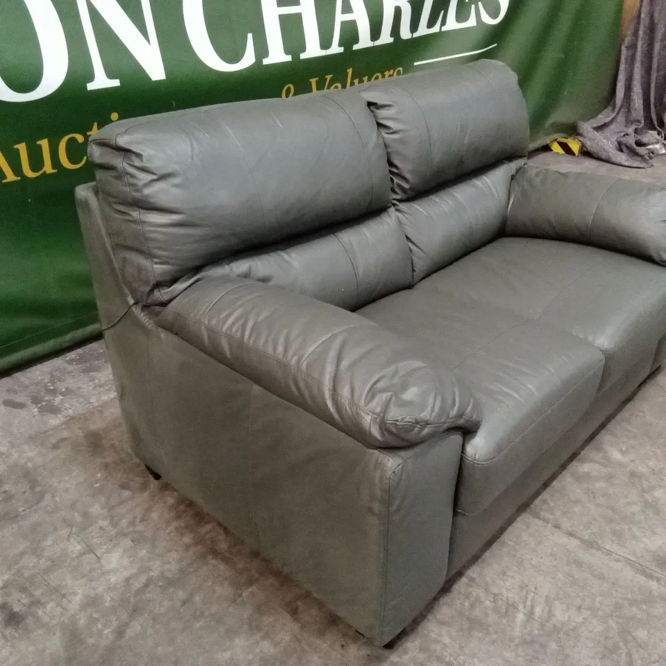 DESIGNER 2 SEATER FAUX LEATHER SOFA 