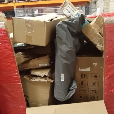 PALLET OF ASSORTED HOUSEHOLD GOODS AND PRODUCTS TO INCLUDE; BOXED FURNITURE ETC