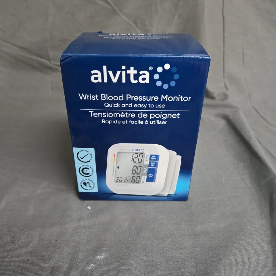 BOXED ALVITA WRIST BLOOD PRESSURE MONITOR