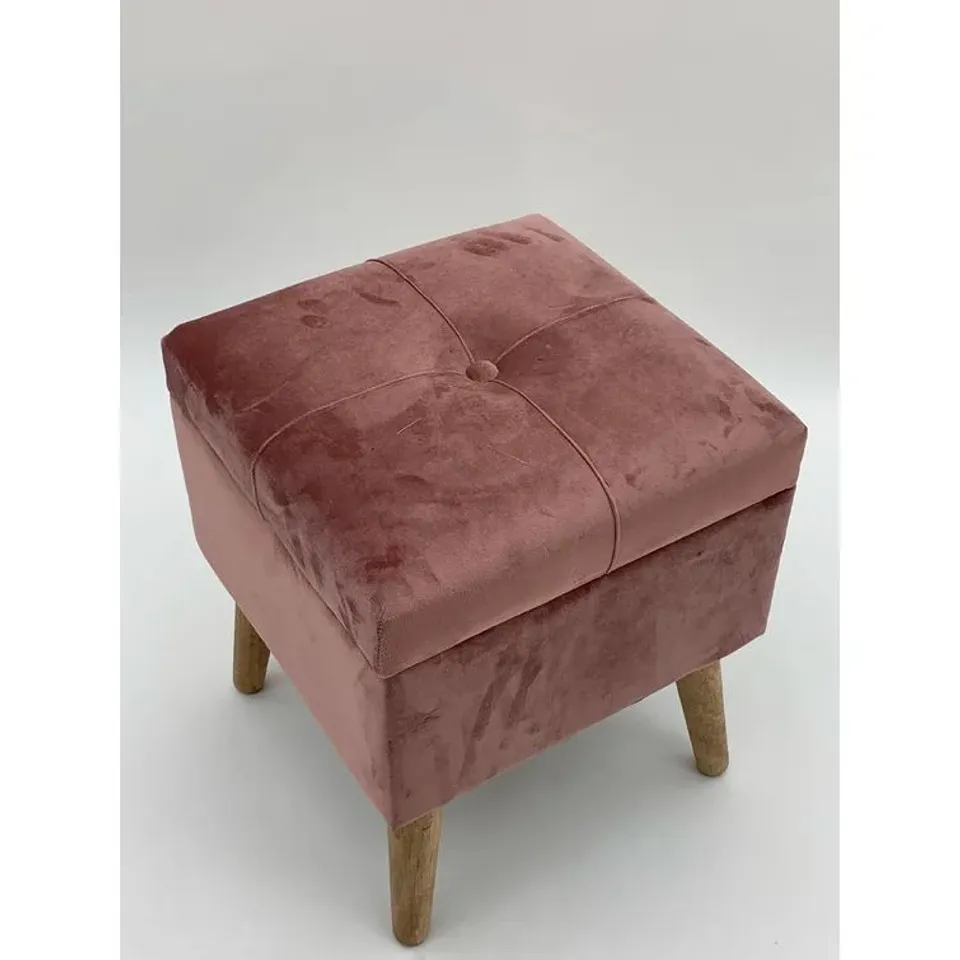 BOXED BOURQUIN 33CM WIDE VELVET SQUARE CHAIR (1 BOX)