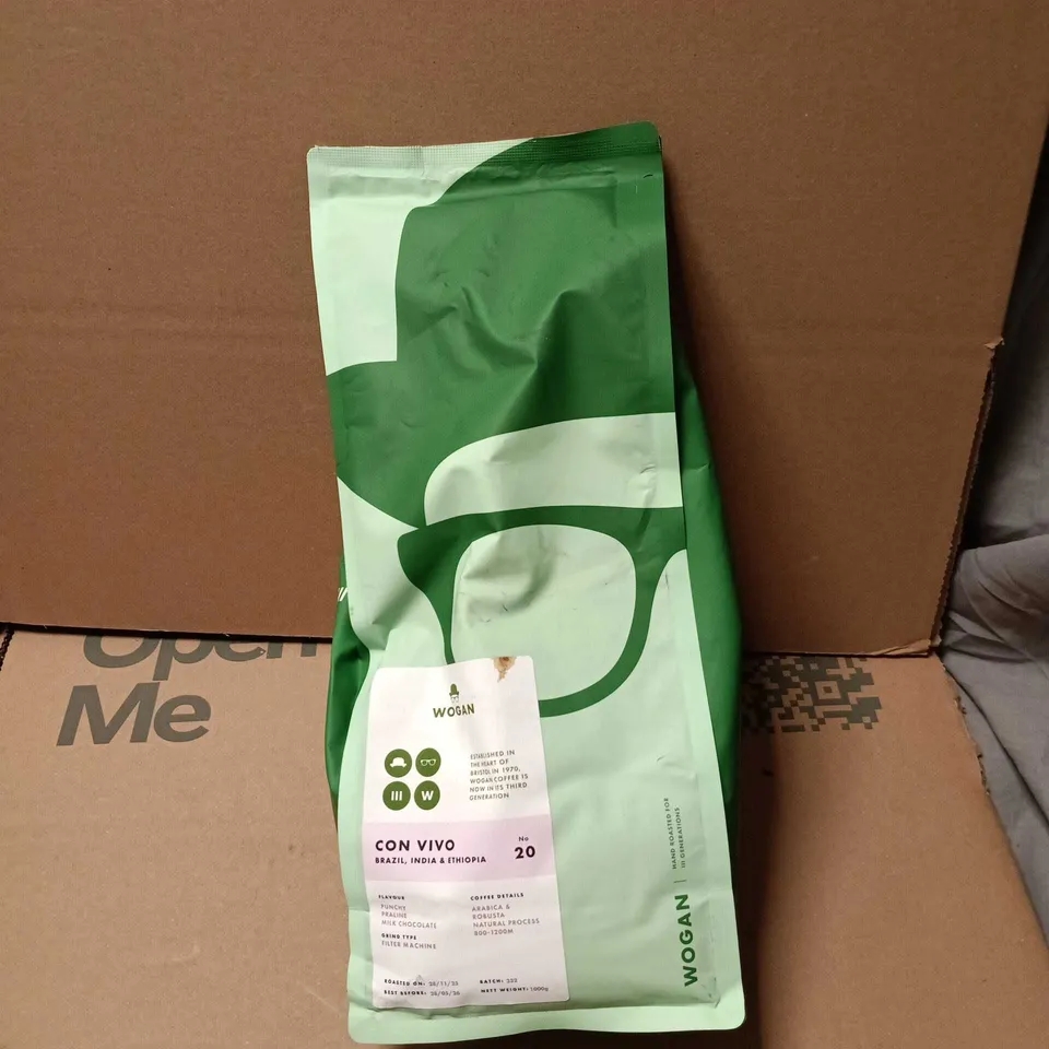 WOGAN CON VIVO NO 20 BRAZIL, INDIA AND ETHIOPIA COFFEE 1000G