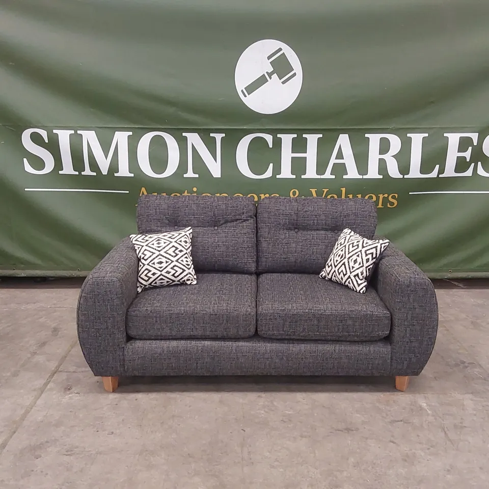 PRENT FABRIC 2 SEATER SOFA - GREY RRP £879