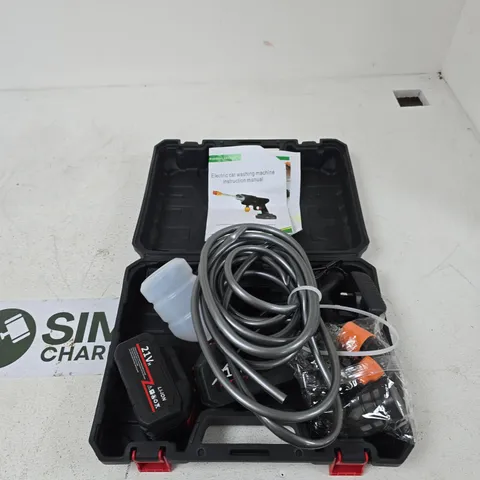 PORTABLE ELECTRIC CAR WASH KIT WITH LITHIUM BATTERY – HANDHELD HOSE SYSTEM