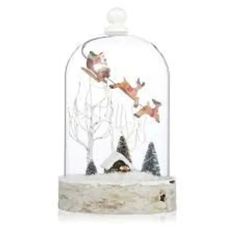 MY HOME STORIES PRE LIT WINTER SCENE IN GLASS CLOCHE