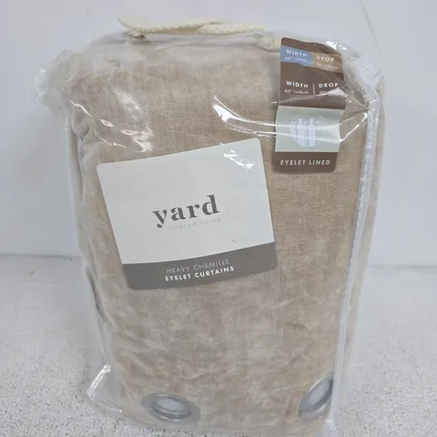 YARD FURN HEAVY CHENILLE 229X229 EYELET CURTAIN GREIGE