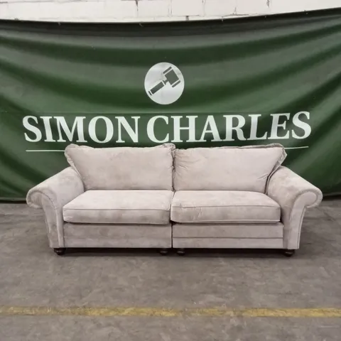 DALTON 4 SEATER TEXTURED WAVE SOFA - MINK