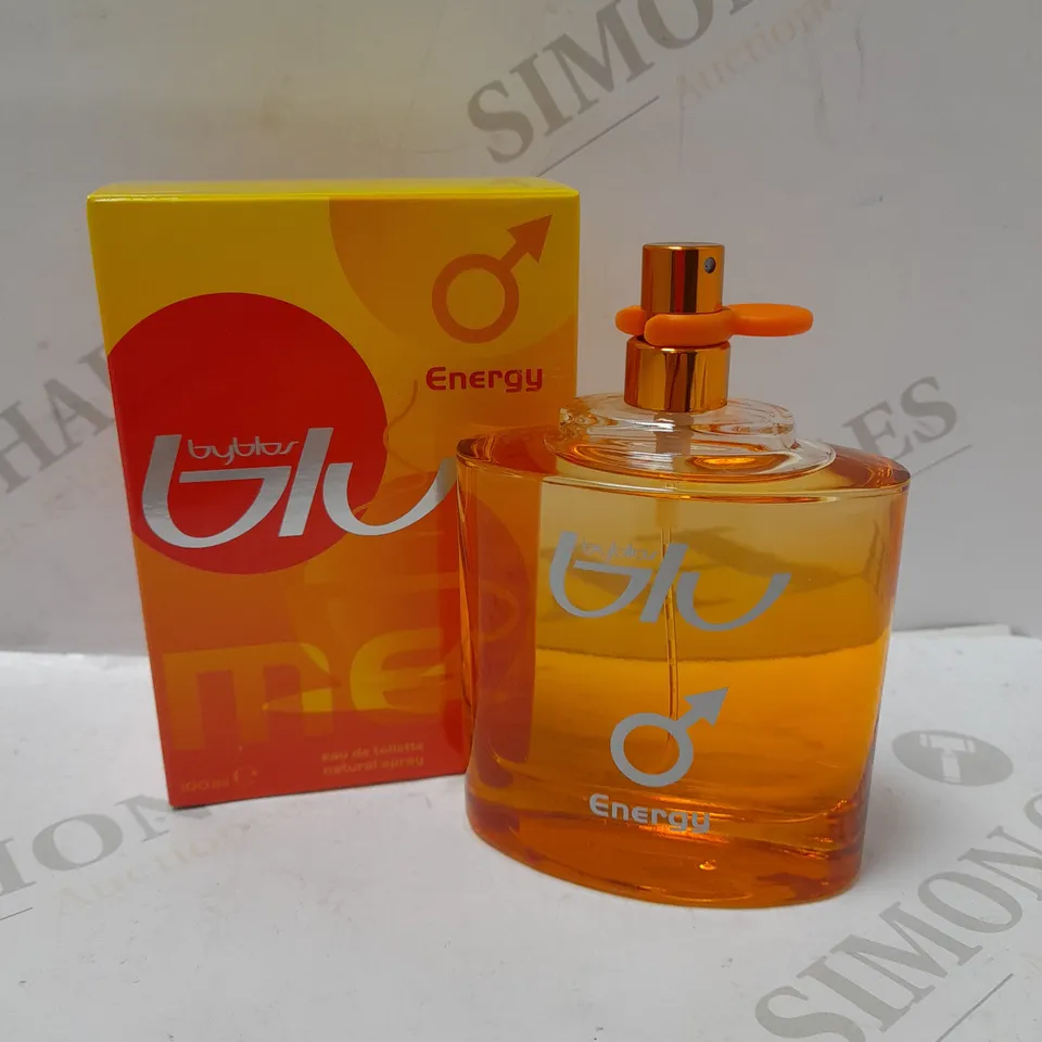 LOT OF 2 X 100ML BYBLOS BLU ENERGY FOR MEN EAU DE TOILETTE SPRAYS