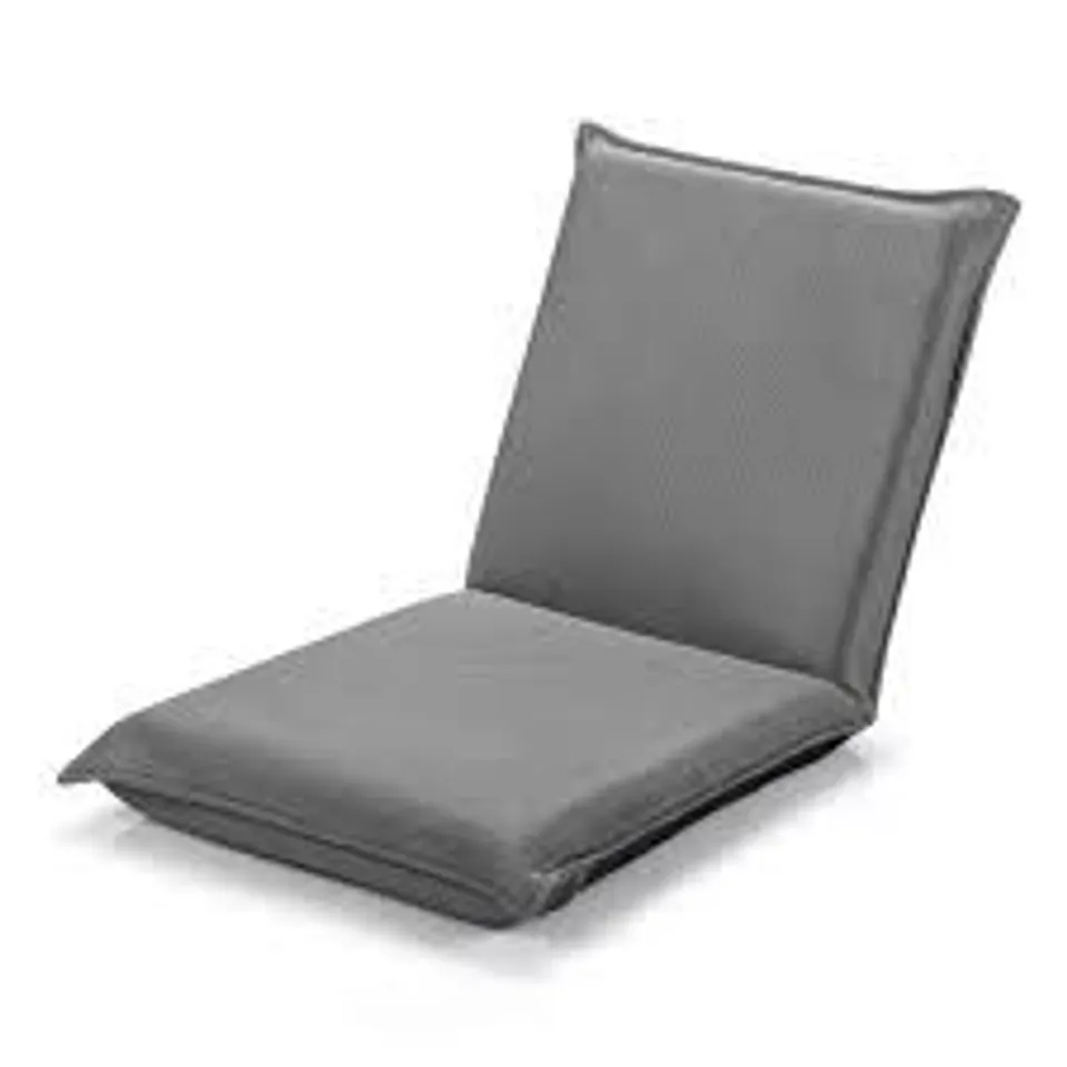 BOXED COSTWAY ADJUSTABLE 6-POSITION FLOOR CHAIR PADDED FOLDING LAZY SOFA CHAIR - GREY