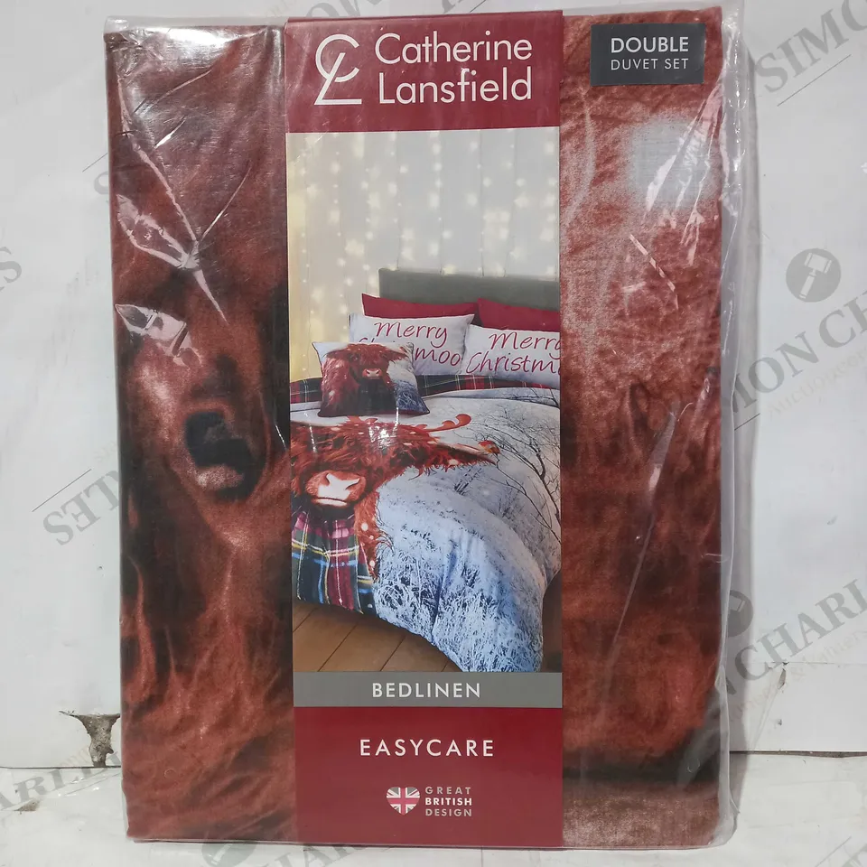 CATHERINE LANSFIELD EASYCARE REVERSIBLE DUVET SET - DOUBLE
