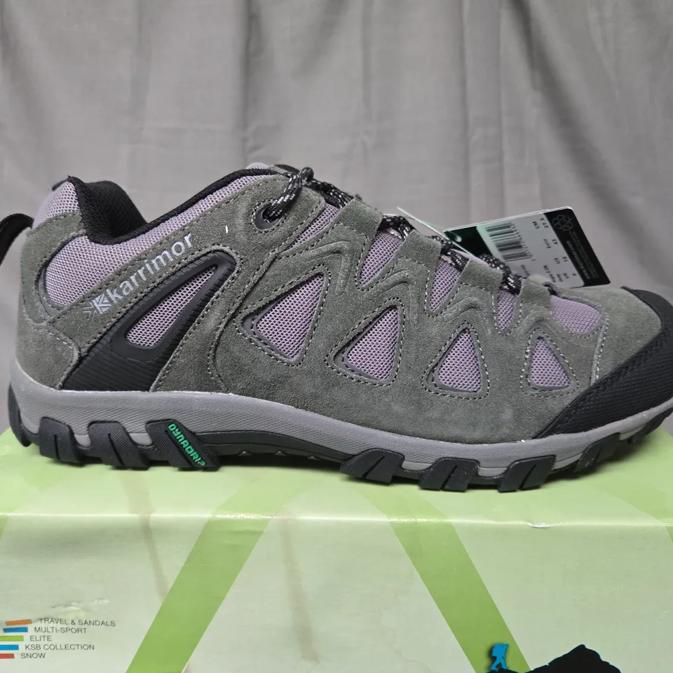 BOXED KARRIMOR SUPA 5 DARK GREY TRAINER - UK 9 