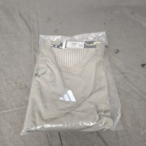 ADIDAS DESIGNED FOR TRAINING HIIT HEATREADY TEE IN SILVER GREEN SIZE XL