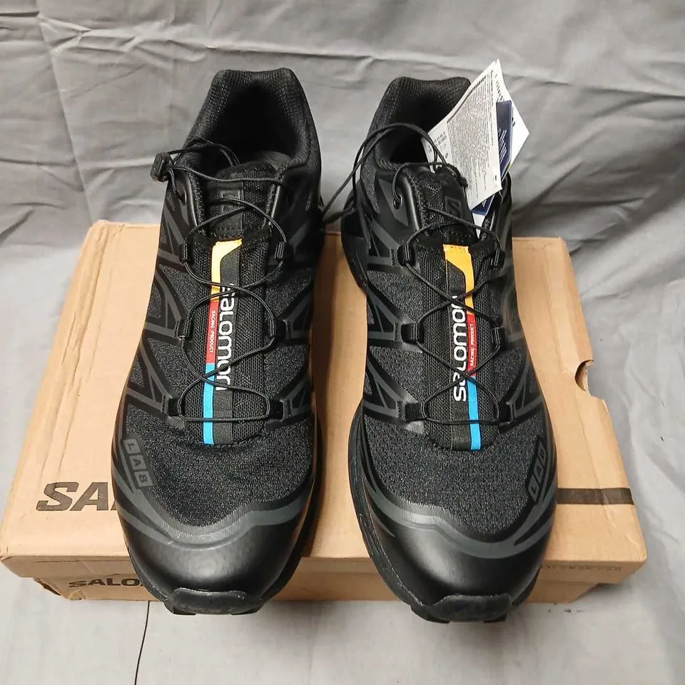 SALOMON XT-6 TRAIL RUNNING SHOES – BLACK/BLACK/PHANTOM, MEN'S UK 10.5