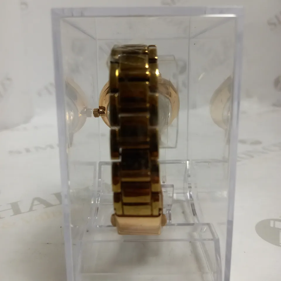 BOXED CATH KIDSTON FLORAL GOLD EFFECT WRIST WATCH