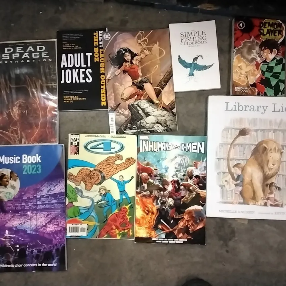 PALLET OF BOOKS INCLUDING THE VEGETABLE GROWER'S HANDBOOK, CINDERALLA IS DEAD, GRIEF OF A PARENT AND LOSS, LIBRARY LION, DEAD SPACE EXTRACTION, THE SIMPLE FISHING GUIDEBOOK 