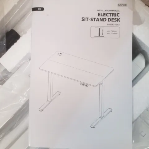 BOXED ELECTRIC SIT-STAND DESK - WHITE