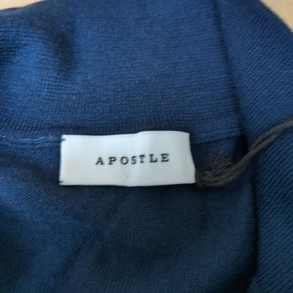 APOSTLE QUARTER ZIP NAVY MERINO JUMPER – UK MEDIUM (M)