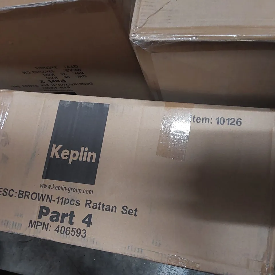 BOXED INCOMPLETE KEPLIN RATTAN SET (3 BOXES)