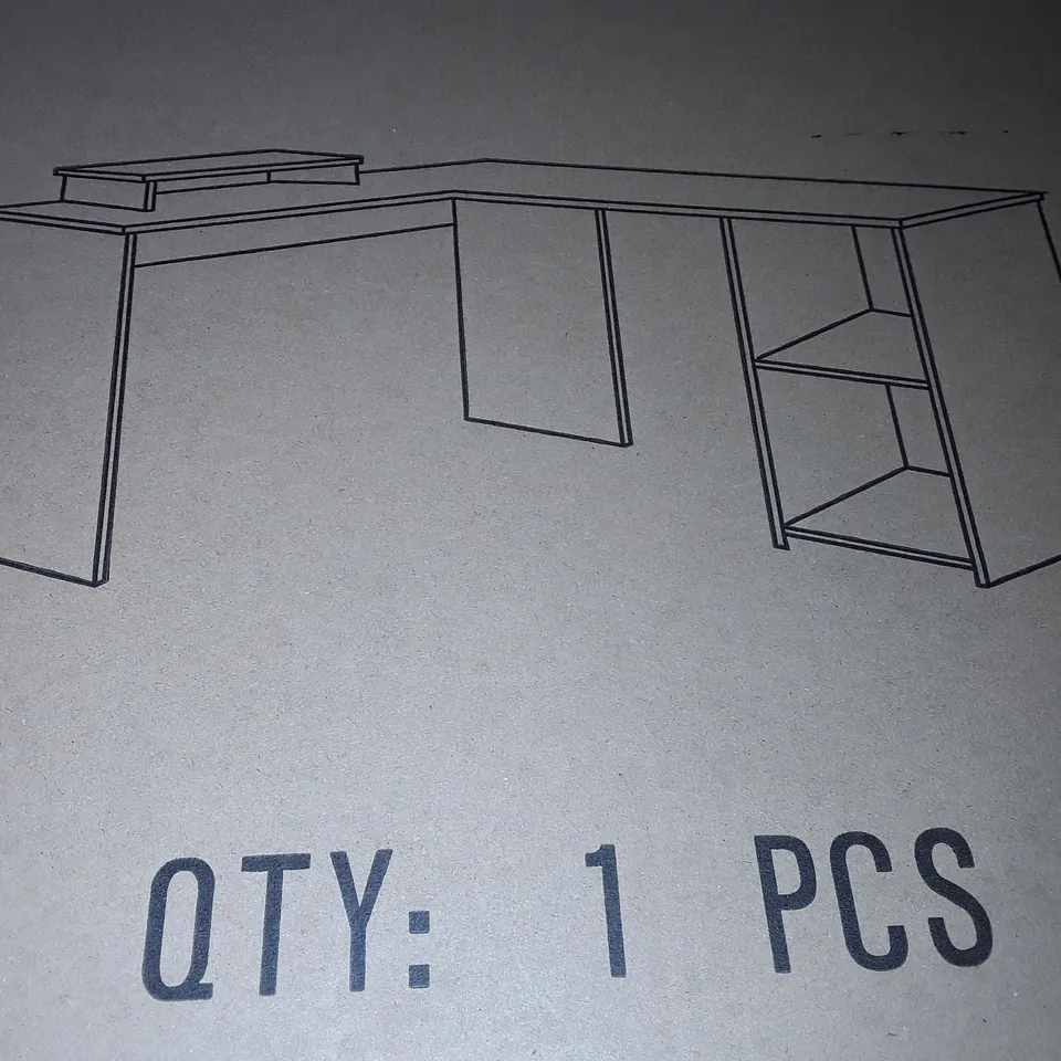 PALLET CONTAINING 18 BOXED L-SHAPED DESKS