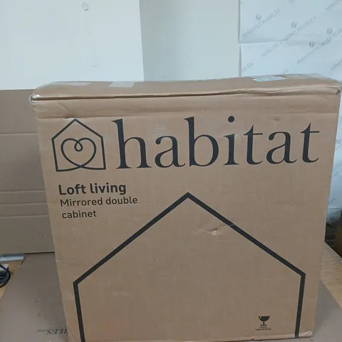 BOXED HABITAT LOFT LIVING MIRRORED DOUBLE CABINET