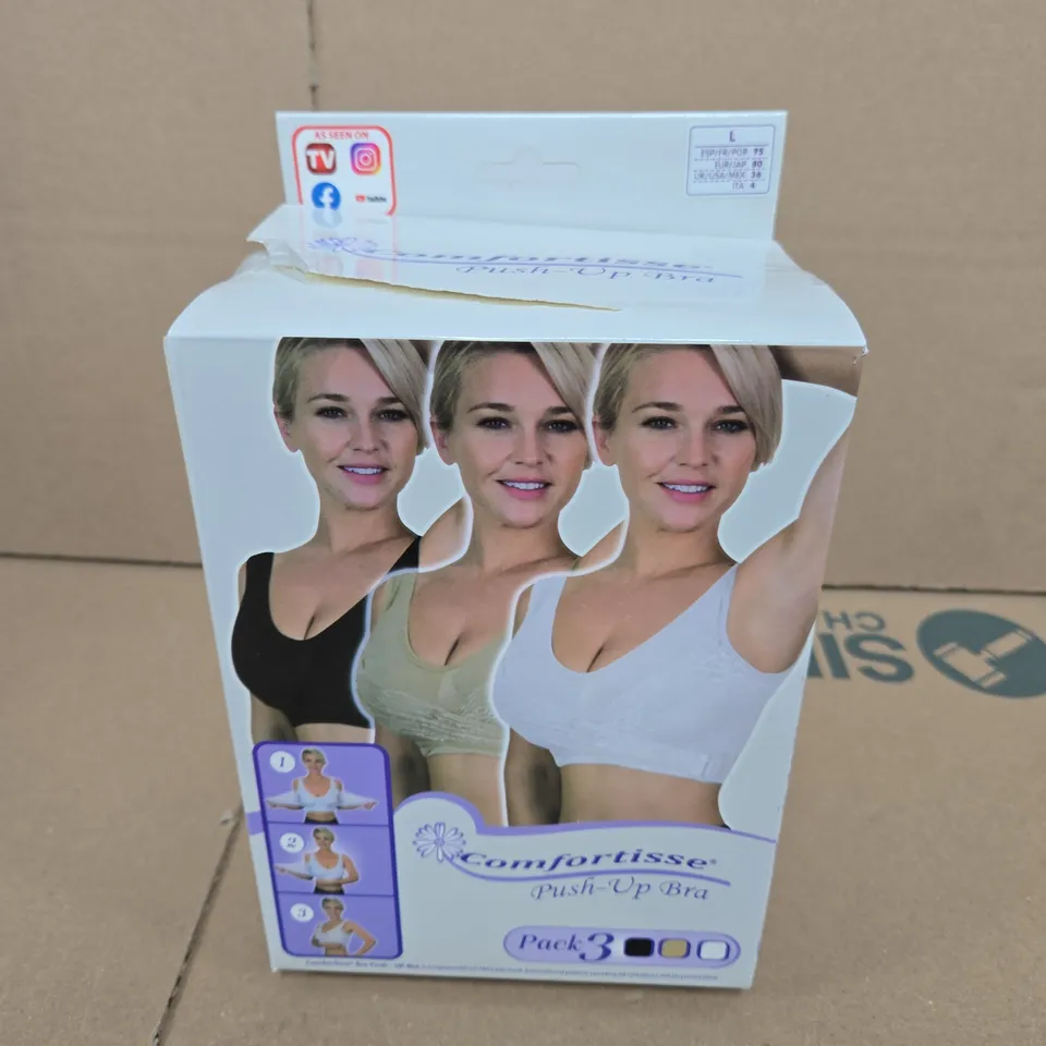 COMFORTISSE PUSH-UP BRA PACK OF 3 – UK 36 